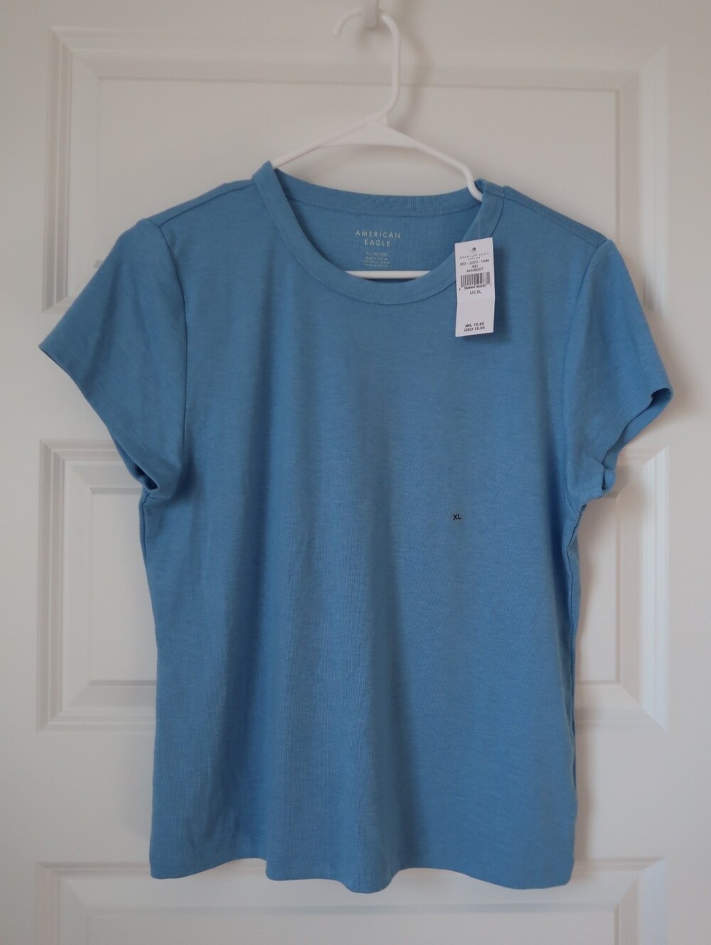 NWT American Eagle Blue Short Sleeve Baby Tee T-Shirt Size XL